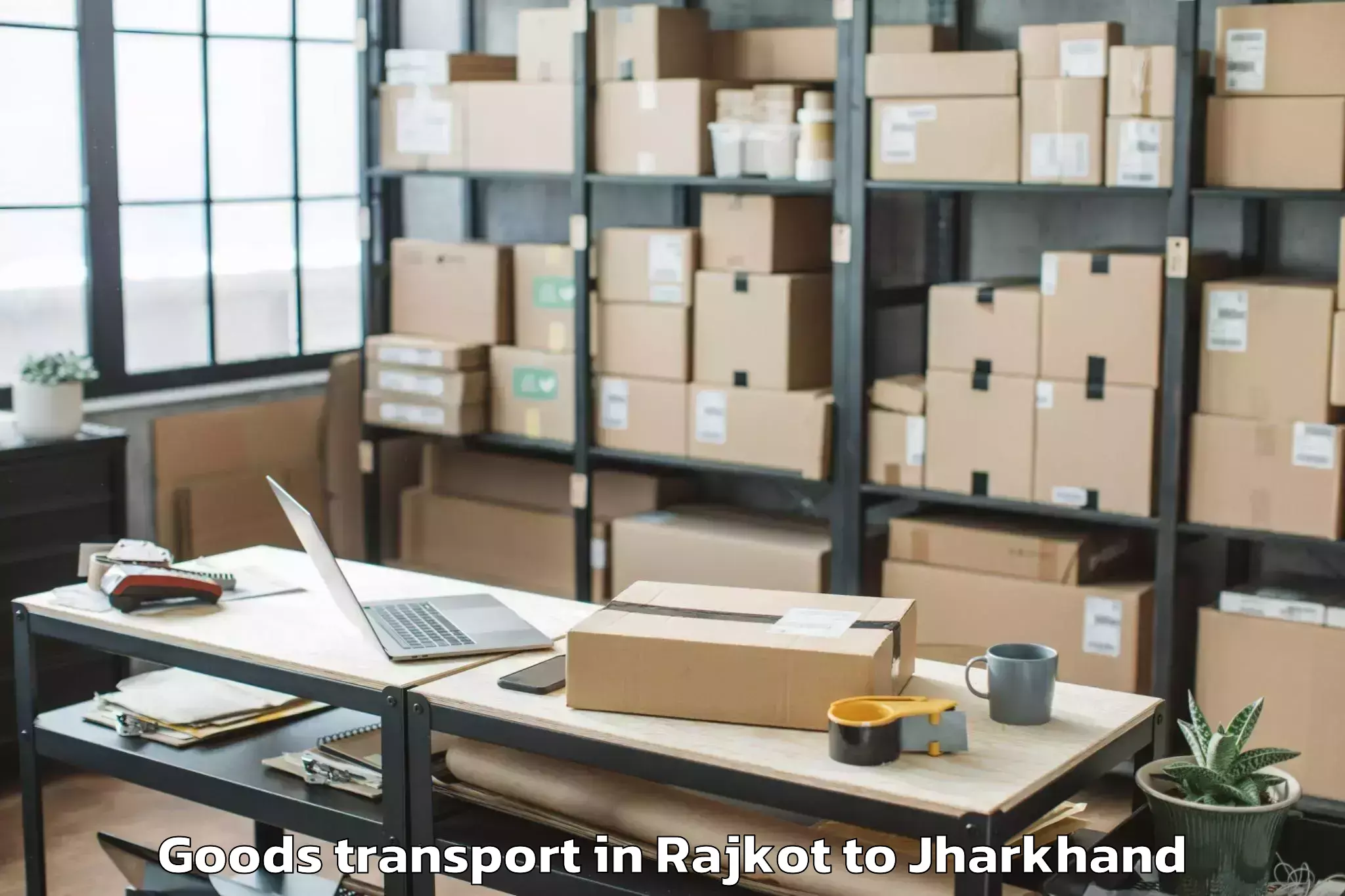 Professional Rajkot to Mahagama Goods Transport